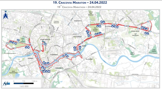 Trasa 19. Cracovia Maratonu /Materiały prasowe