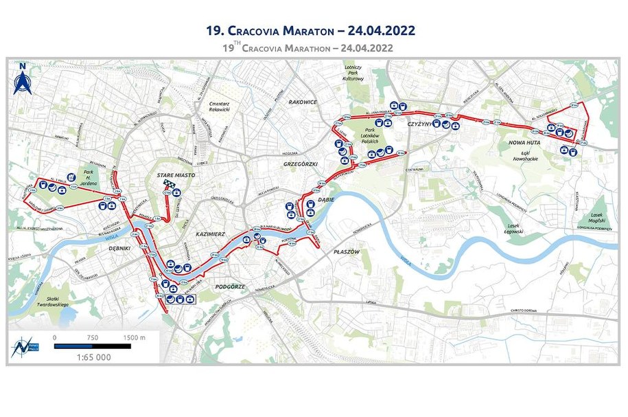 Trasa Cracovia Maraton /Zarząd Infrastruktury Sportowej w Krakowie /Materiały prasowe