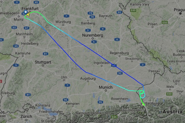 Trasa przelotu /Flightradar24 /Zrzut ekranu