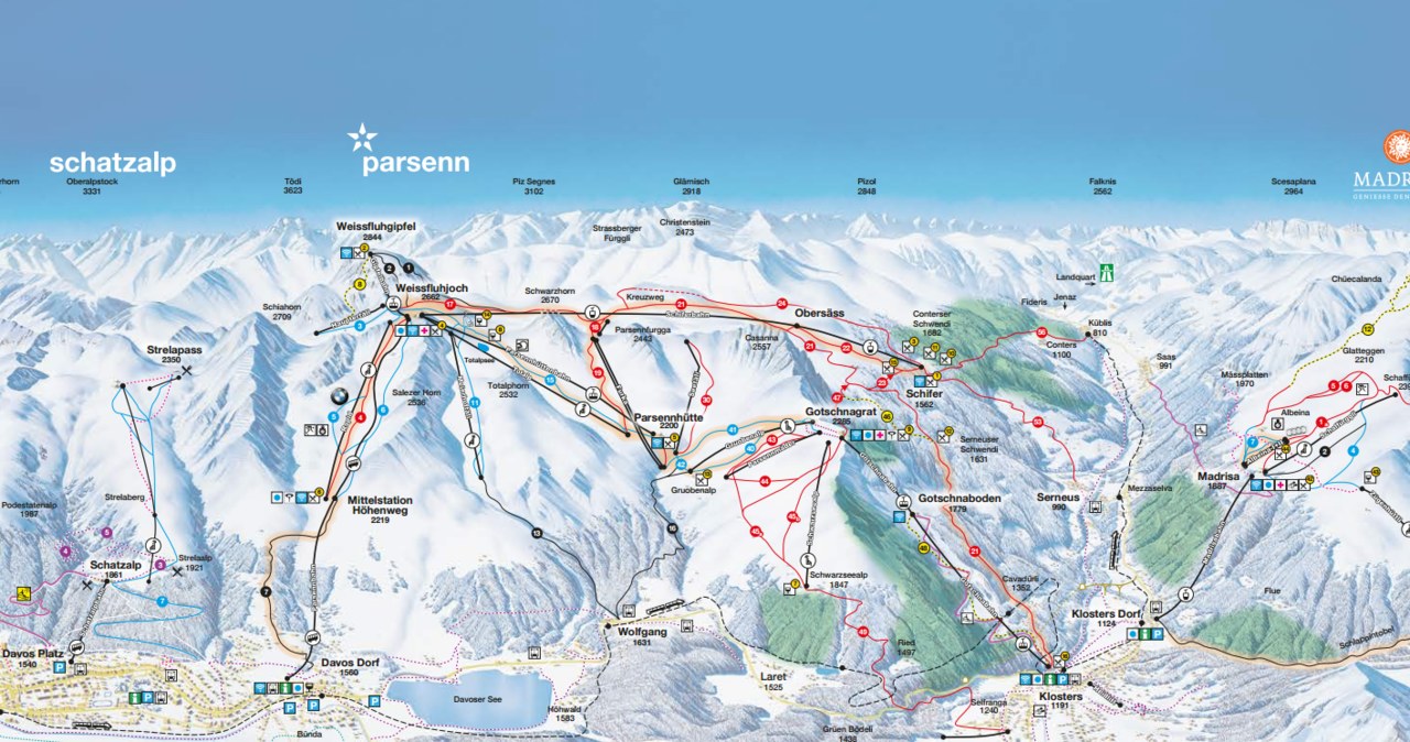 Trasy narciarskie wokół Davos /http://www.davos.ch/en/ /