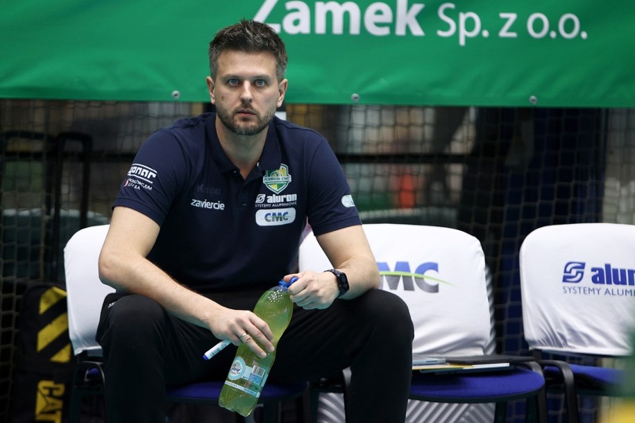 Trener Aluronu CMC Warty Zawiercie Michał Winiarski /Jarek Praszkiewicz /PAP