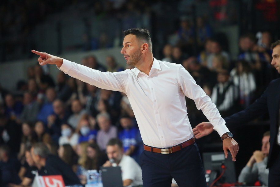 Trener Arged BM Stali Ostrów Wlkp. Igor Milicic podczas meczu 5. kolejki Ekstraklasy /	Tomasz Wojtasik /PAP