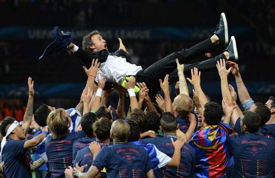 Trener FC Barcelony Luis Enrique /Andreas Gebert /PAP/EPA