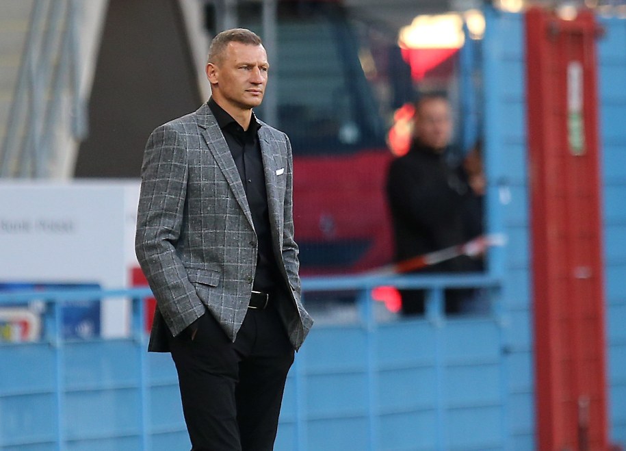 Trener Lecha Dariusz Żuraw /Andrzej  Grygiel /PAP