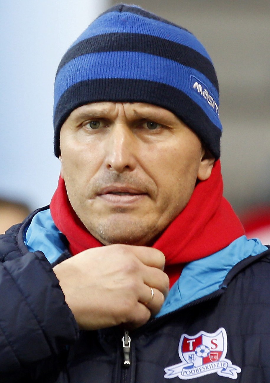 Trener Podbeskidzia Bielsko-Biała Leszek Ojrzyński /Andrzej Grygiel /PAP