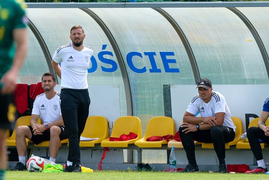 Trener Polonii Bytom Łukasz Tomczyk /Michał Meissner /PAP