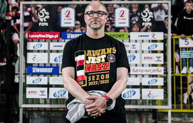Trener Polonii Warszawa Rafał Smalec /Bartek Głowacki /