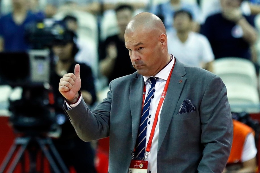 Trener polskich koszykarzy Mike Taylor /WU HONG /PAP/EPA