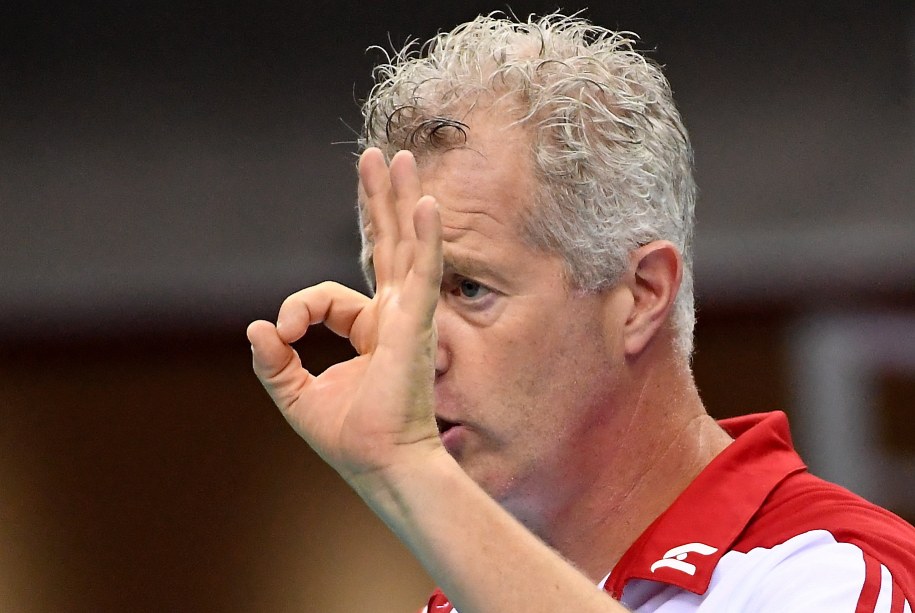 Trener polskich siatkarzy Vital Heynen /	Jacek Bednarczyk   /PAP