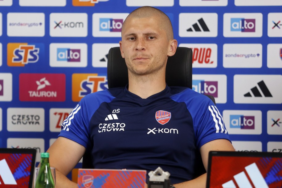 Trener Rakowa Częstochowa Dawid Szwarga /Waldemar Deska /PAP