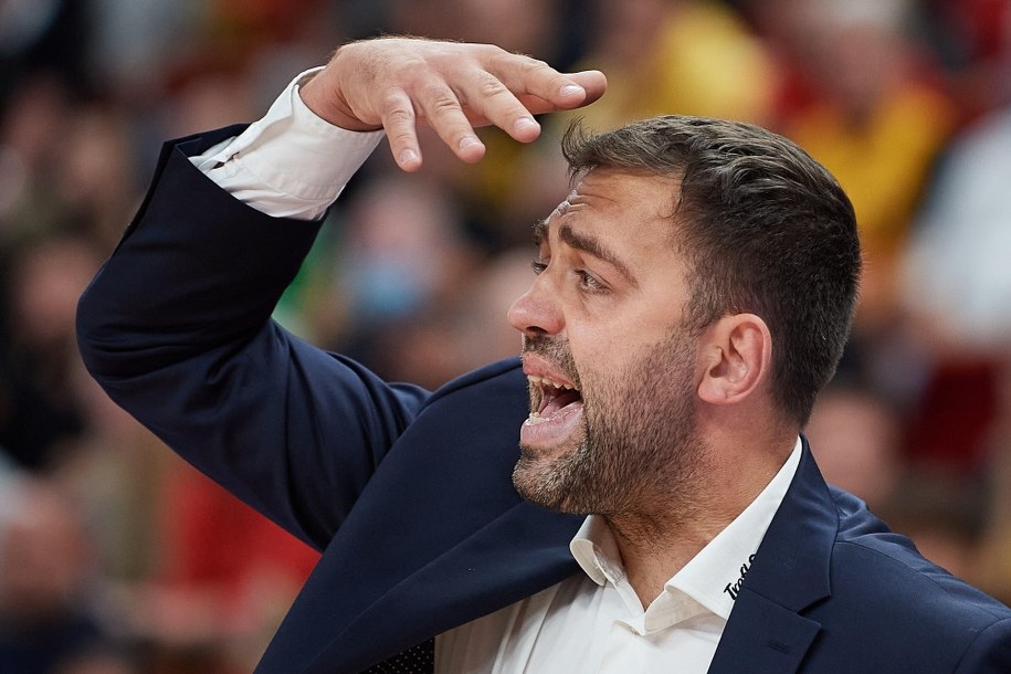 Trener Trefla Sopot Marcin Stefański / 	Adam Warżawa    /PAP