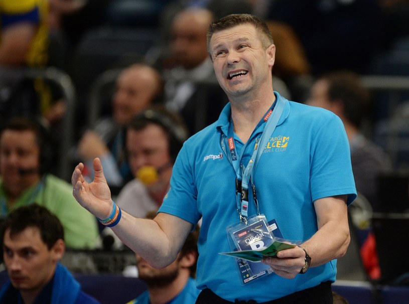 Trener Vive Targów Kielce Bogdan Wenta /AFP