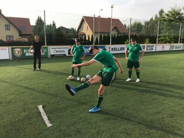 Trening Blind Footballu. /Paweł Pyclik /RMF FM