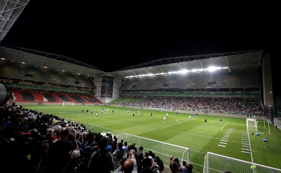 Trening ekipy Argentyny na stadionie Independencia w Belo Horizonte /PETER POWELL   /PAP/EPA