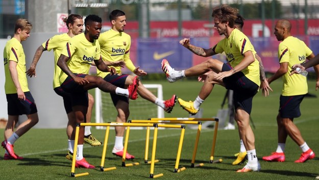 Trening FC Barcelony / Miguel Ruiz / HANDOUT /PAP/EPA