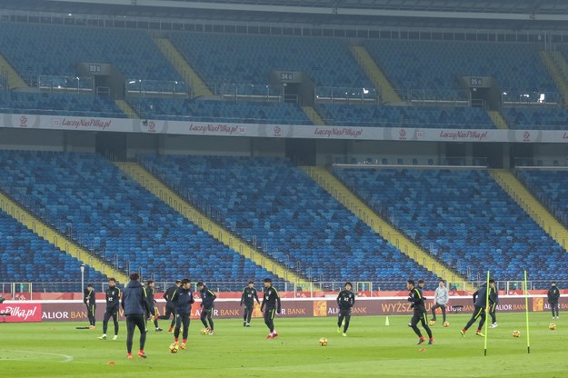 Trening piłkarskiej reprezentacji Polski na Stadionie Śląskim w Chorzowie / Andrzej Grygiel /PAP