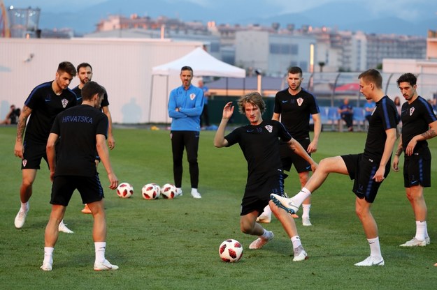 Trening piłkarzy reprezentacji Chorwacji /RONALD WITTEK /PAP/EPA