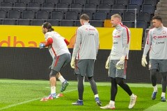 TRENING POLAKÓW PRZED MECZEM ZE SZWECJĄ W SZTOKHOLMIE