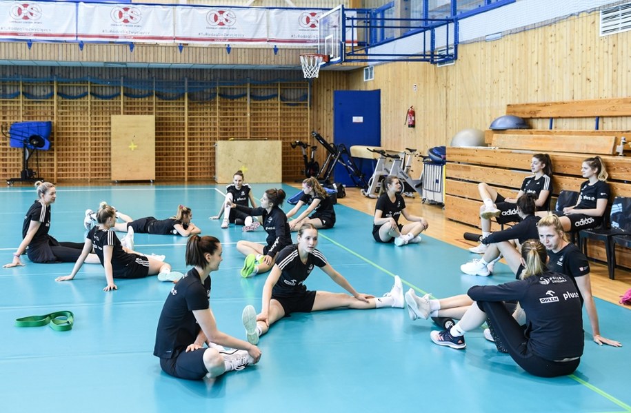 Trening siatkarek /Paweł Skraba /Materiały prasowe