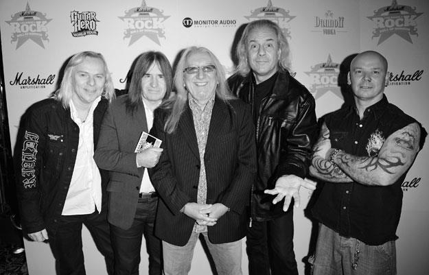 Trevor Bolder (drugi z lewej) z zespołem Uriah Heep fot. Ian Gavan /Getty Images/Flash Press Media