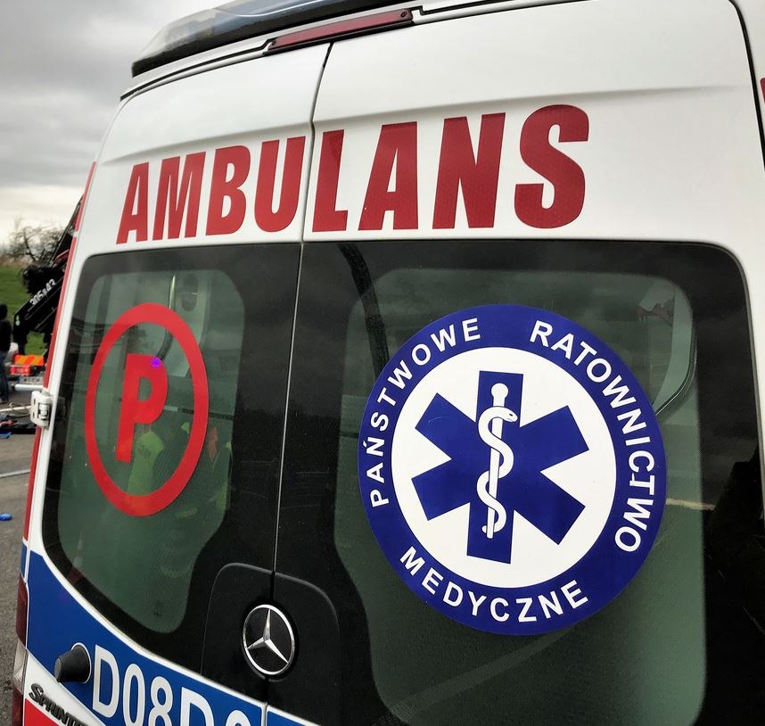 Wypadek gimbusa na Podlasiu. Zablokowały się hamulce