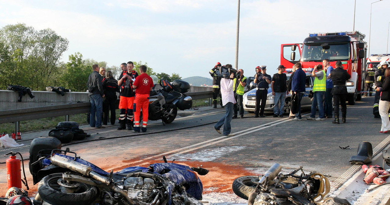 Troje motocyklistów zginęło w wypadku na Zakopiance