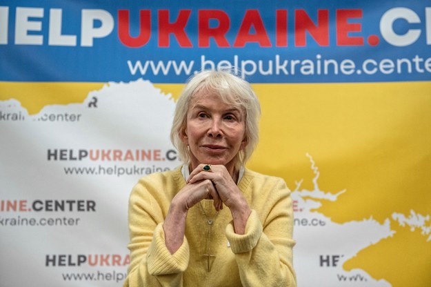 Trudie Styler podczas wizyty w Help Ukraine Center w Lublinie /Wojtek Jargiło /PAP