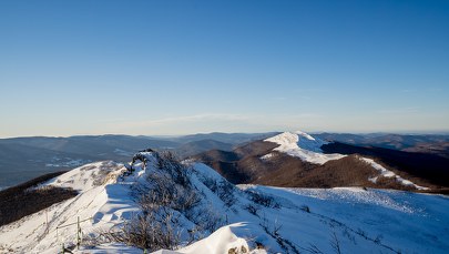 Trudne warunki w Bieszczadach, ale turystów nie brakuje