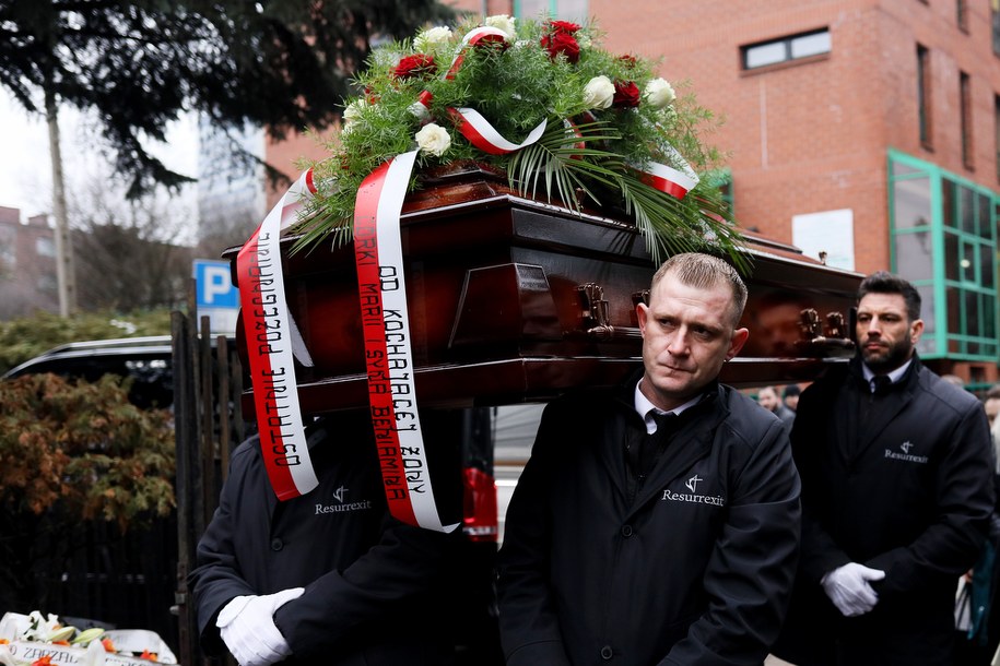 Trumna z ciałem senatora Marka Plury /Zbigniew Meissner /PAP