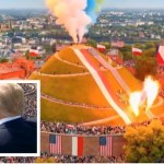 Trump na Kopcu Kościuszki, tłum wiwatuje. Dzieło AI na profilu ambasadora USA