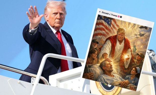 Trump niczym Jezus? Prezydent USA opublikował kontrowersyjną grafikę