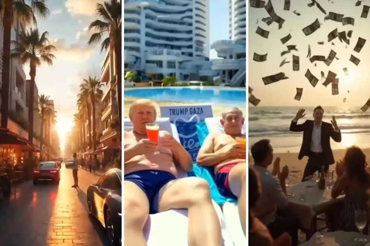 Trump pokazuje "rajską" Strefę Gazy. Kuriozalne nagranie 