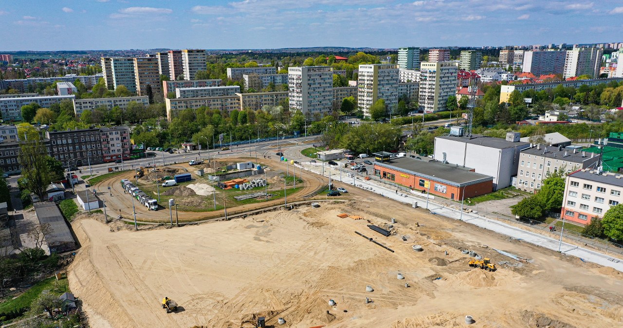 Trwa budowa pętli tramwajowej Pomorzany. Zobaczcie postęp prac
