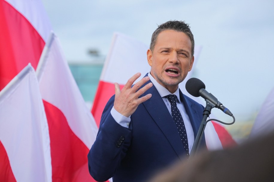 Trzaskowski na wiecu wyborczym w Olsztynie /PAP