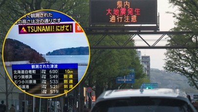 Trzęsienie ziemi w Japonii. Ostrzeżenie przed tsunami