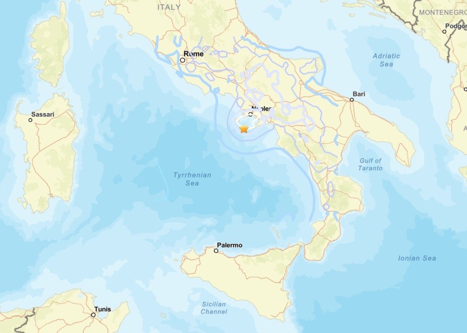 Trzęsienie ziemi w okolicach Neapolu, fot. earthquake.usgs.gov /