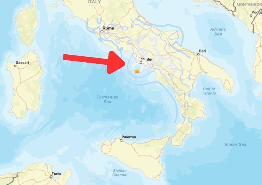 Trzęsienie ziemi w okolicach Neapolu, fot. earthquake.usgs.gov /