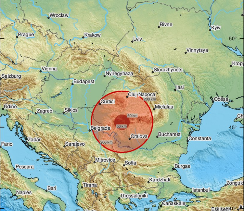 Trzęsienie ziemi w Rumunii. Odczuwalne wstrząsy w centrum kraju