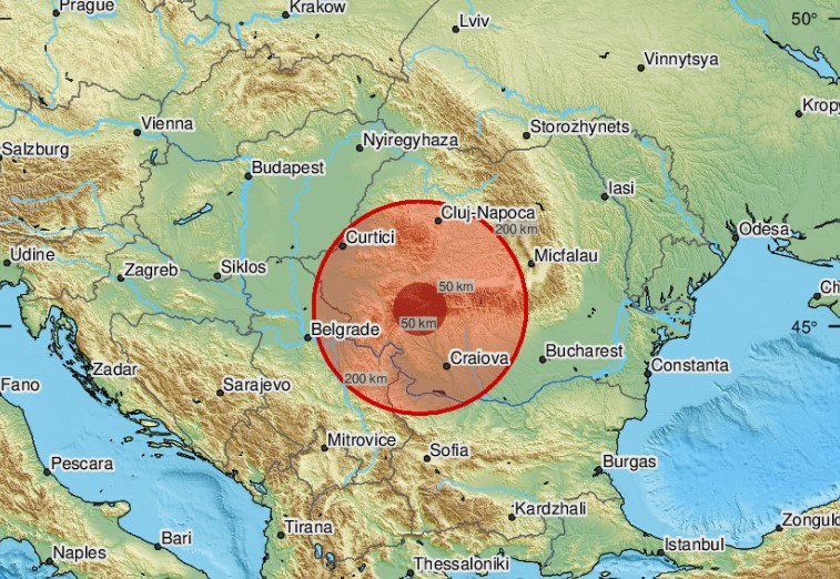 Trzęsienie ziemi w Rumunii /EMSC /Twitter