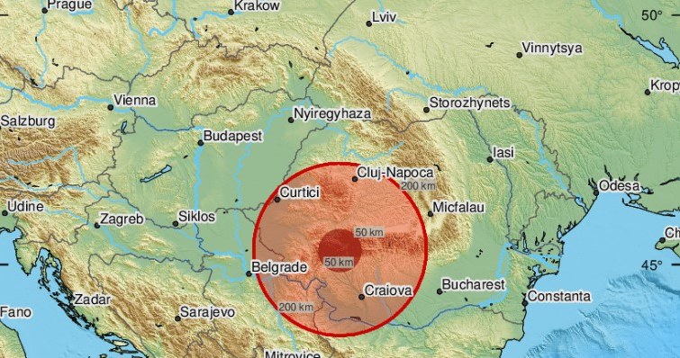 Trzęsienie ziemi w Rumunii /EMSC /Twitter