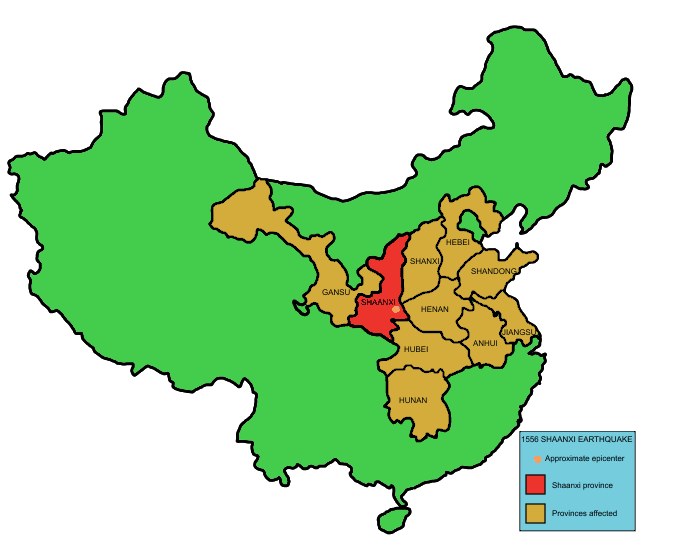 Trzęsienie ziemi w Shaanxi /Roke~commonswiki /materiał zewnętrzny