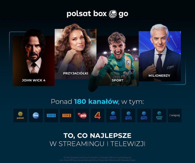 Trzy nowe pakiety w ofercie Polsat Box Go. Telewizja i streaming w jednym
