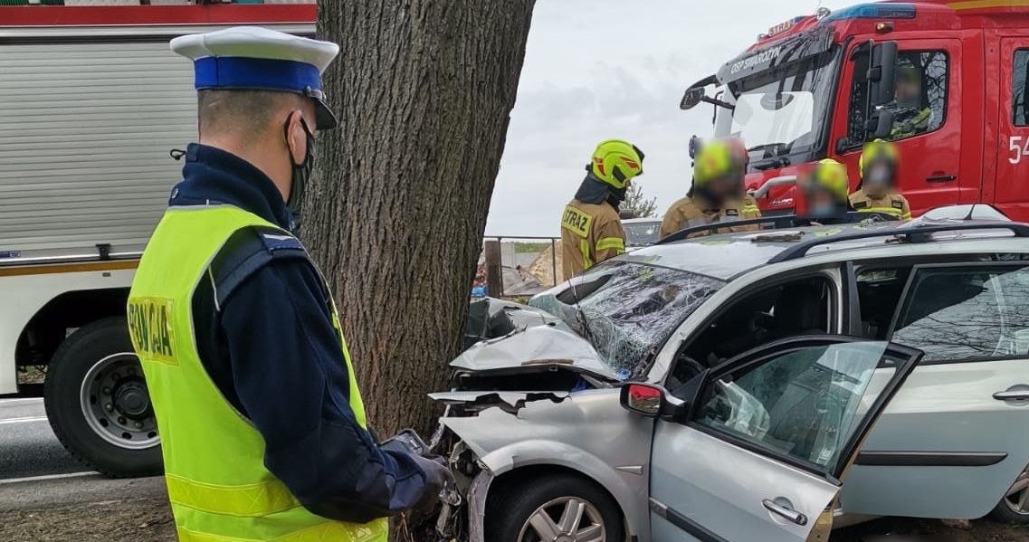 Trzy osoby jadące Renault zginęły, czwarta została poważnie ranna /Policja