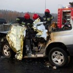 Trzy osoby spłonęły w Subaru. Film