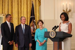Trzy prezydenckie pary w Białym Domu