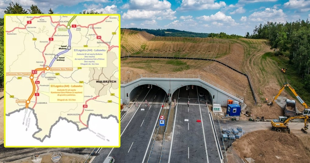 Tunel TS-26 na drodze ekspresowej S3 w województwie dolnośląskim. Kierowcy pojadą nim już 31 lipca /GDDKiA/Interia.pl