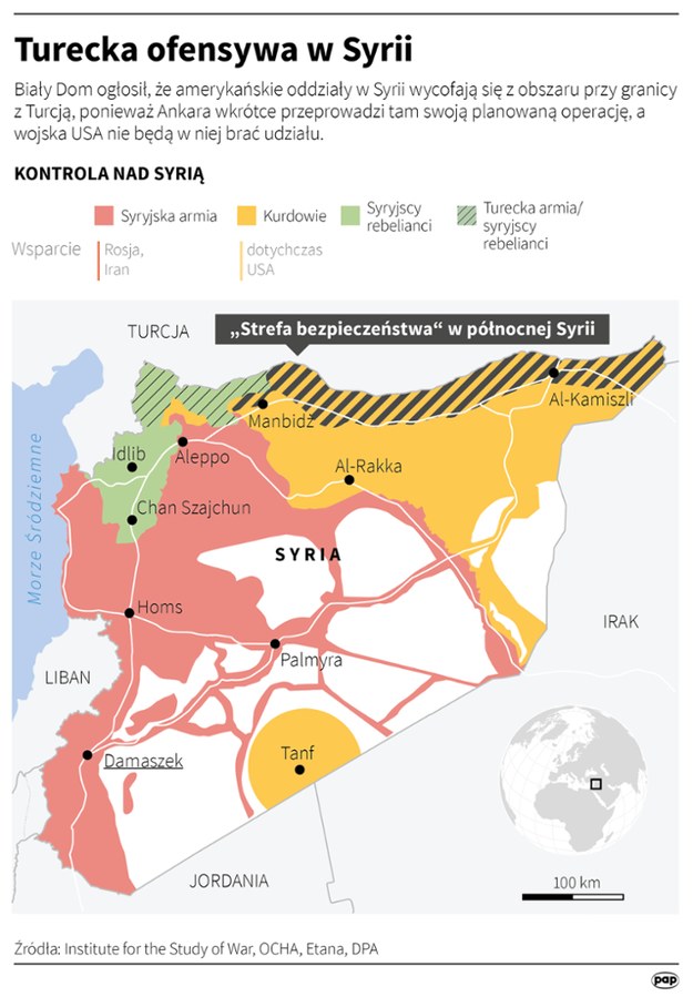 Turecka ofensywa w Syrii /PAP/REUTERS  - Maciej Zieliński /