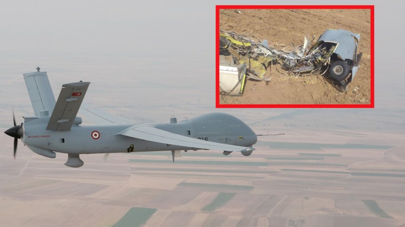 Turecki dron został zestrzelony w Syrii przez amerykański myśliwiec F-16. Miał zbliżyć się do pozycji wojsk USA /Mustafa.KarabasTUSAS, CC BY-SA 4.0 /Wikimedia