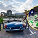 Turysta za kierownicą! Specjalne naklejki mają zwiększyć bezpieczeństwo