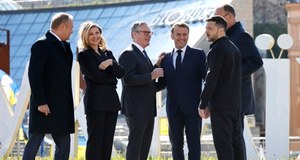 Tusk, Macron, Merz i Starmer w Kijowie. "Zwiększymy presję na Rosję"